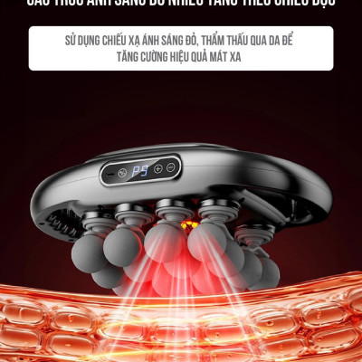 [Tặng củ sạc + cáp sạc] Máy Massage Toàn Thân Cầm Tay 16 Đầu, Máy Mát Xa Đấm Lưng 16 Đầu GDV - Hàng Chính Hãng