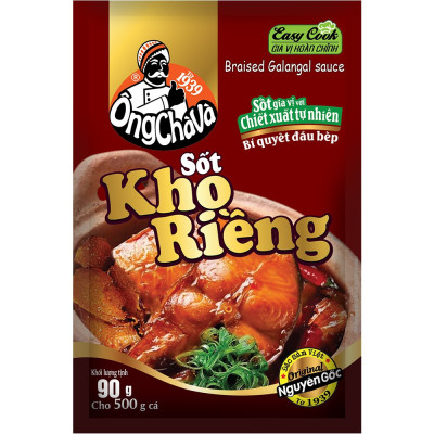 Lốc 15 Gói Sốt Kho Riềng Ông Chà Và 90g (Braised Galangal Sauce)