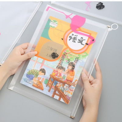 Túi zip A4 đựng file cho học sinh sinh viên nv văn phòng họa tiết dễ thương