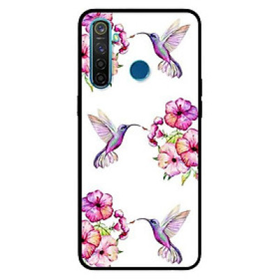 Ốp lưng dành cho Realme 3 - Realme 3 Pro - Realme 5 / 5s / 5i / 6i / 6i - Realme 5 Pro mẫu Hoa Và Chim Hồng