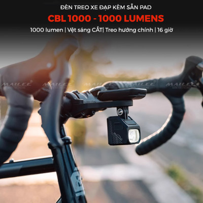 Đèn Xe Đạp Cao Cấp CBL-1000 lumens, dung lượng 1800 mAh Magic Shine , kèm giá đỡ và remote kèm theo (đủ phụ kiện) - Mai Lee