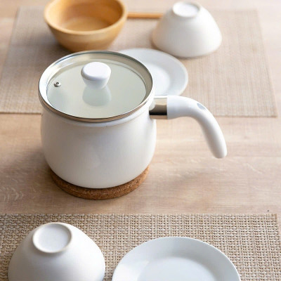 Nồi đa năng tráng men Pearl Metal Bianco 16cm (2.0L) - Hàng nhập khẩu Nhật Bản