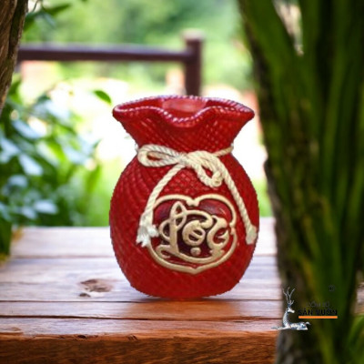 Bình Gốm Hình Túi Lộc Sơn Sơn Màu 18x13x27cm