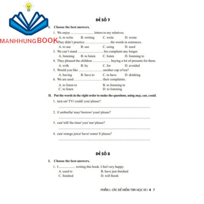 Sách - Đề Kiểm Tra Tiếng Anh Lớp 8 (Tái bản 02)