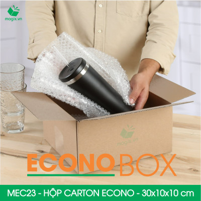 MEC23 - 30x10x10 cm - Combo 60 thùng hộp carton trơn siêu tiết kiệm ECONO