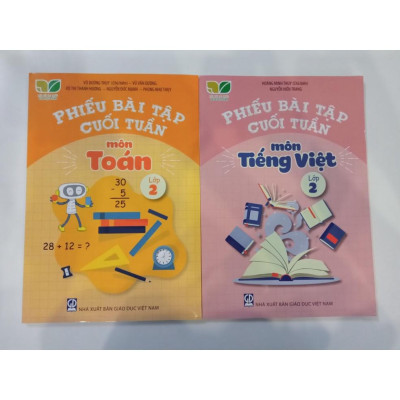 Sách Combo Phiếu bài tập cuối tuần môn Toán Tiếng Việt lớp 2 (Kết nối tri thức)