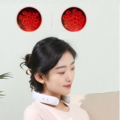 Máy Massage Cổ VISPO VP-CV23 sử dụng công nghệ EMS tiên tiến và nhiệt ấm giúp thư giãn, giảm nhức mỏi cổ