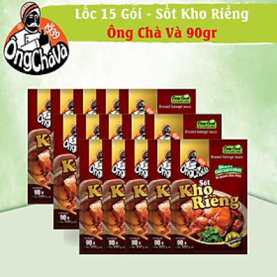 Lốc 15 Gói Sốt Kho Riềng Ông Chà Và 90g (Braised Galangal Sauce)