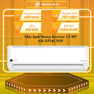 Máy lạnh Sharp Inverter 2.5 HP AH-XP24CMW - HÀNG CHÍNH HÃNG - CHỈ GIAO HCM