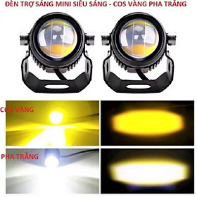 1 ĐÈN TRỢ SÁNG BI CẦU XP60 MINI SIÊU SÁNG LẮP XE MÁY ÔTÔ