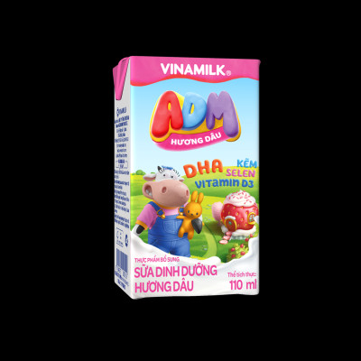 Thùng 48 Hộp Sữa dinh dưỡng Hương Dâu Vinamilk ADM (110ml)