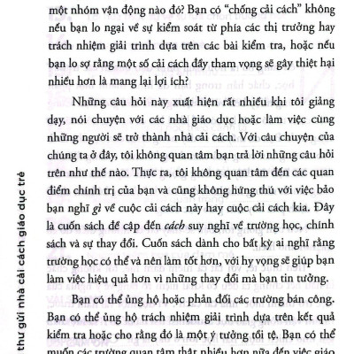 Sách - Những Lá Thư Gửi Nhà Cải Cách Giáo Dục Trẻ - Letters To A Young Education Reformer