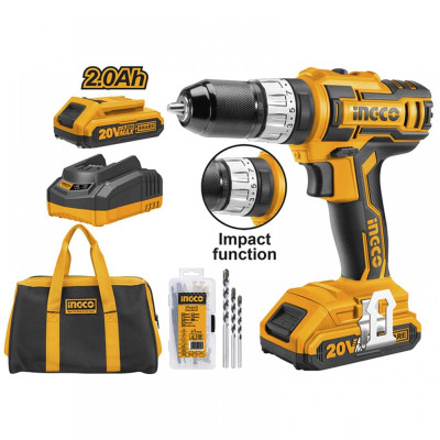 MÁY KHOAN BÚA DÙNG PIN 20V 10MM INGCO CIDLI2002 - HÀNG CHÍNH HÃNG