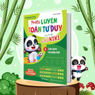 Sách - Phiếu Luyện Toán Tư Duy Cùng Gấu Kiki - Combo 5 Cuốn - Megabook