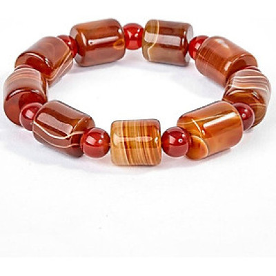 Vòng Mã Não Đỏ Đốt Tròn Ngọc Quý Gemstones