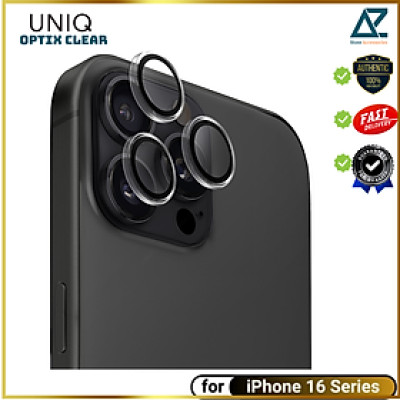 Miếng Dán Cường Lực LENS Camera UNIQ OPTIX Clear Dành Cho iPhone 16 Promax/ Iphone 16 Pro_ Hàng chính hãng