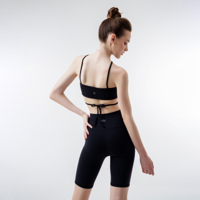 Áo Bra Tập Yoga Gym Hibi Sports BA513 Kiểu Cổ Yếm Cột Dây Eo, Chất Vải Rib Cao Cấp, Kèm Mút Ngực