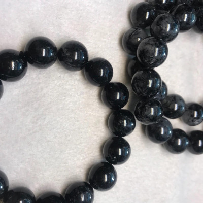 VÒNG THẠCH ANH TÓC ĐEN 15MM  RẤT LÀ ĐẸP  NAM MỆNH THUỶ MỘC ĐÁ THIÊN NHIÊN