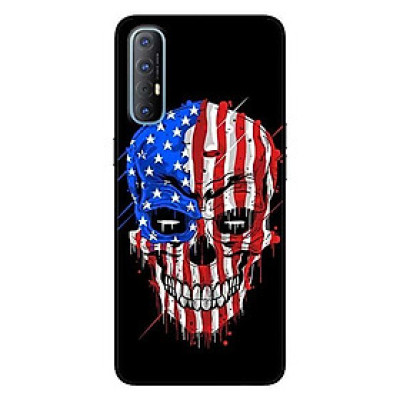 Ốp lưng dành cho Oppo Reno 3 / A91 - Reno 3 Pro - Reno 4 - Reno 4 Pro mẫu Đầu Lâu Lá Cờ