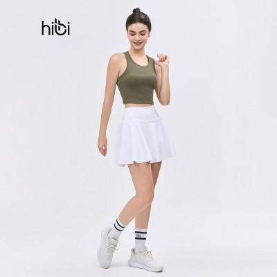  Áo croptop tập Yoga Gym Hibi Sports CR834, kiểu ba lỗ vải thun gân, kèm mút ngực