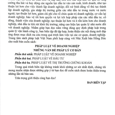 Pháp Luật Về Doanh Nghiệp - Những Vấn Đề Pháp Lý Cơ Bản