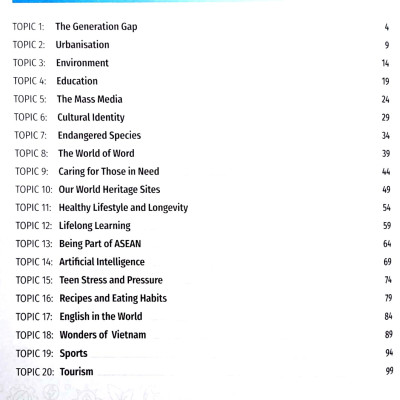20 Chủ Đề Từ Vựng Tiếng Anh - Sách Dành Cho Học Sinh THPT