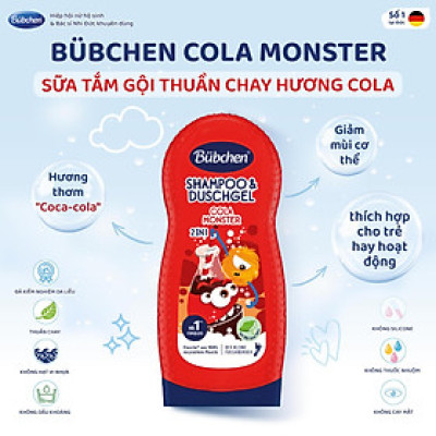 Gel Tắm Gội 2in1 Hương Cola The Bübchen Cola Monster Cho Bé 230ml