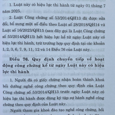 Luật Công Chứng Năm 2024