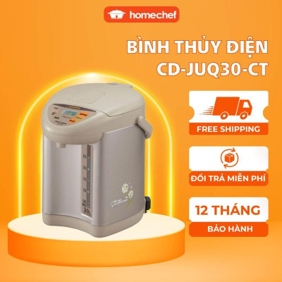 Bình thủy điện Zojirushi 3L CD-JUQ30-CT, công suất 800W, sản xuất tại Nhật, bảo hành 1 năm | HÀNG CHÍNH HÃNG