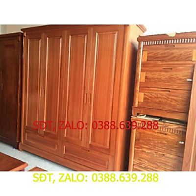Tủ quần áo gỗ xoan đào mun