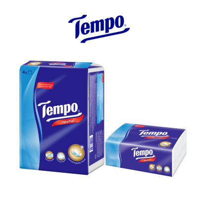 Combo 2 Lốc Khăn Giấy Gói Rút Tempo Không Mùi (Lốc 4 Gói)