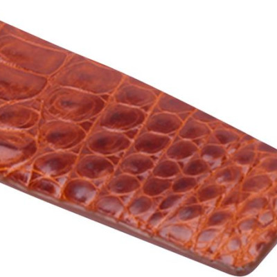 Thắt Lưng Nam Da Cá Sấu Gai Đuôi Huy Hoàng HT4212 (120 x 3.5 cm) - Vàng