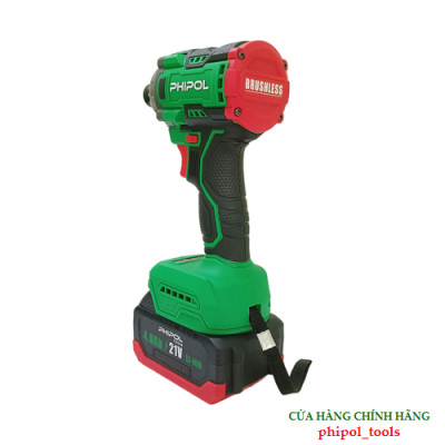 Combo Máy chuyên vít 21V có đèn led hỗ trợ ánh sáng PHIPOL TOOLS PH3013 Kèm 2 pin và sạc - Hàng Chính Hãng