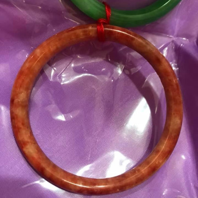 1 CHIẾC VÒNG LẺ ĐÁ CẨM THẠCH ĐỎ CAM BÔNG 49MM CỌNG TRÒN   Size VÒNG NHỎ 49MM x Dầy 5mm  NỮ Mệnh Hoả Thổ 40kg-49kg Ạ