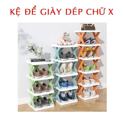 Kệ Để Giày Dép Chữ X Đa Năng 5 Tầng Hiện Đại