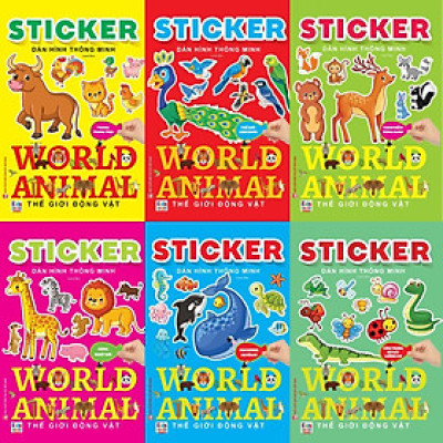 Sách - Sticker Dán Hình Thông Minh - Thế Giới Động Vật - World Animal - Việt Thư