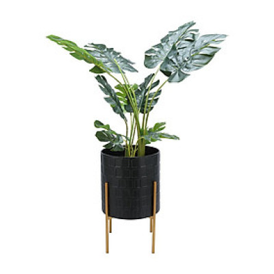 Chậu Trồng Cây HILTON kim loại, màu đen | Index Living Mall - Phân phối độc quyền tại Việt Nam