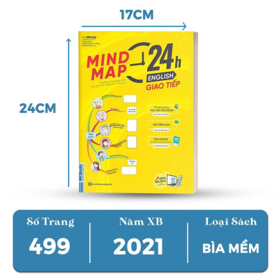 Sách - Mindmap 24h English - Giao Tiếp - Học Tiếng Anh Giao Tiếp Thực Chiến Cực Kỳ Hiệu Quả Thông Qua Sơ Đồ Tư Duy - MCBooks