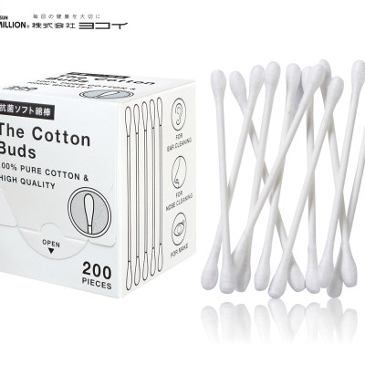 Hộp tăm bông mềm kháng khuẩn Sanritsu hàng nội địa Nhật Bản