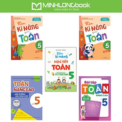 Sách: Combo 5 Cuốn Sách Toán Từ Cơ Bản Đến Nâng Cao Dành Cho Học Sinh Lớp 5