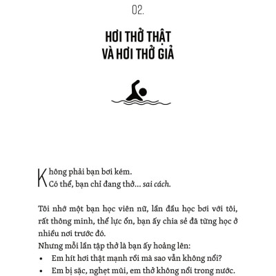 Sách - Thở Thật - Thở Giả - Thay Đổi Nhỏ-Khác Biệt To - Bí Quyết Nổi, Bơi Xa Không Mệt