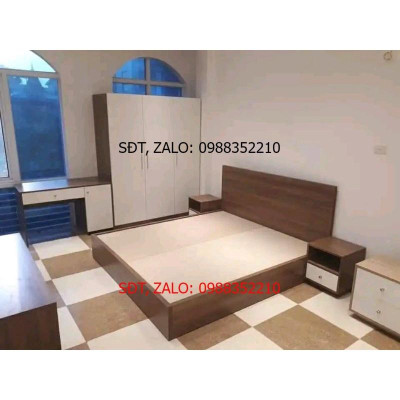 (FREE SHIP Y Hình )--COMBO Giường Tủ Quần Áo Gỗ MDF Phủ Melamine Chống Xước Lõi Mịn BỀN - RẺ - ĐẸP, Thiết Kế Hiện Đại