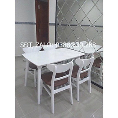 (Freeship) Bộ bàn ghế ăn giá rẻ - Gỗ tự nhiên