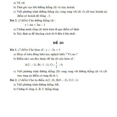 100 Đề Kiểm Tra Toán 9