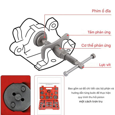 [23PCS] Vam Piston phanh, Vam Phanh đĩa, vam piston thắng, ép piston phanh