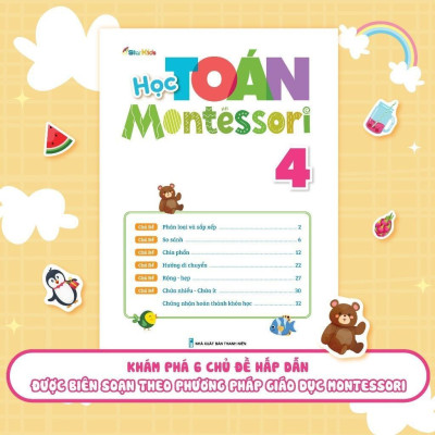 Sách - Học Toán Montessori 4 - Phát Triển Trí Tuệ 4+ - Megabook