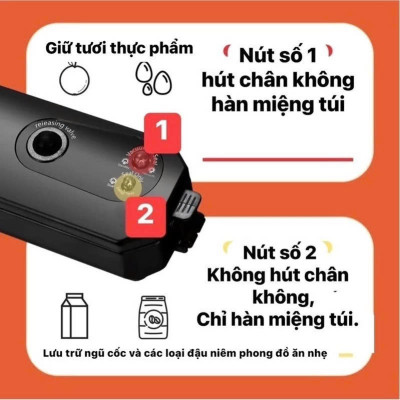 Máy Hút ChâIn Không Kèm Hàn Miệng Túi Tự Động – Bảo Quản Thực Phẩm Tươi Lâu, Chống Hỏng, DAO THỚT