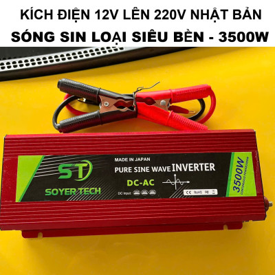 ̣( HÀNG NHẬT ) Bộ Kích Điện Inverter 12V-220V : 3500W Sóng Sin Chuẩn – Chạy Ổn Định, Siêu Bền