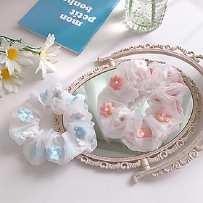  Dây cột tóc vải Scrunchies Style Hàn Quốc hình hoa SoCiu