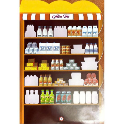 Sách - Bóc Dán Decal Thông Minh Sticker Đồ Hàng Bé Đi Hội Chợ Hàng Tiêu Dùng - Hồng Ân